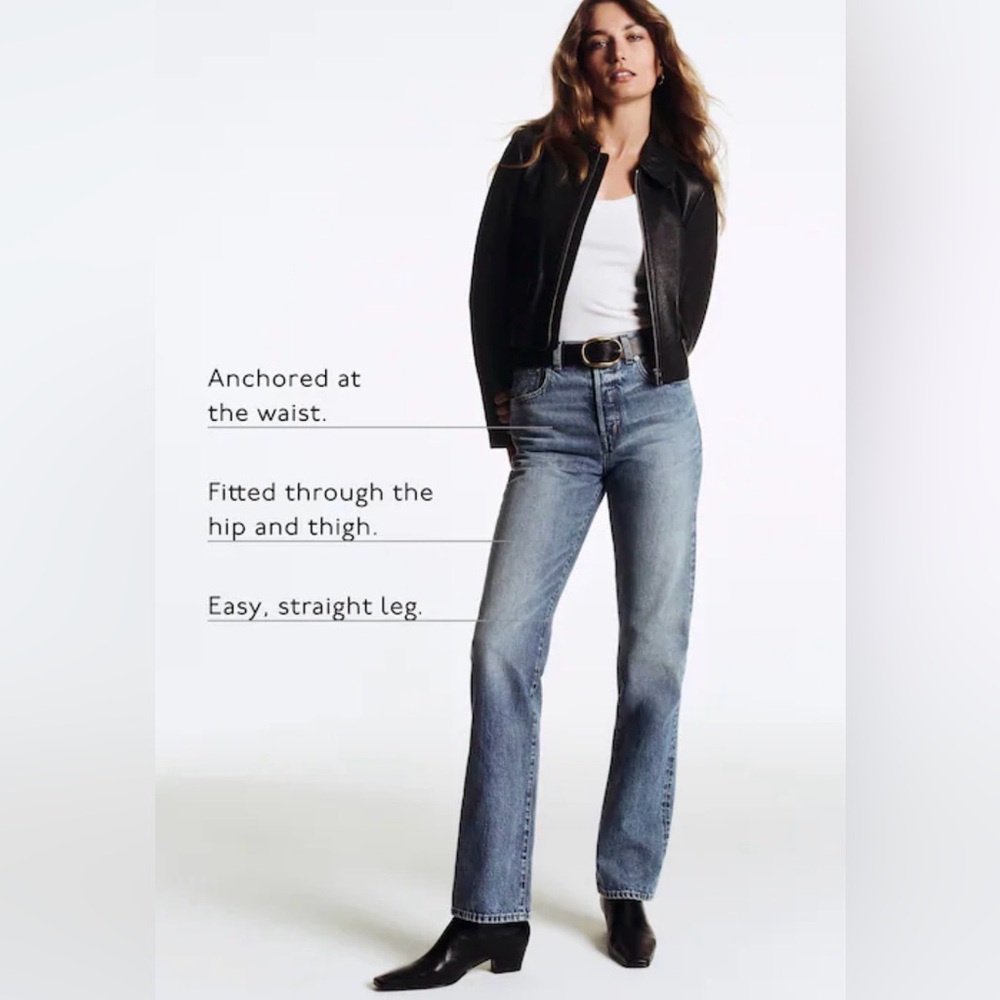 Madewell Longline Straight Jean in Greendale Wash 28